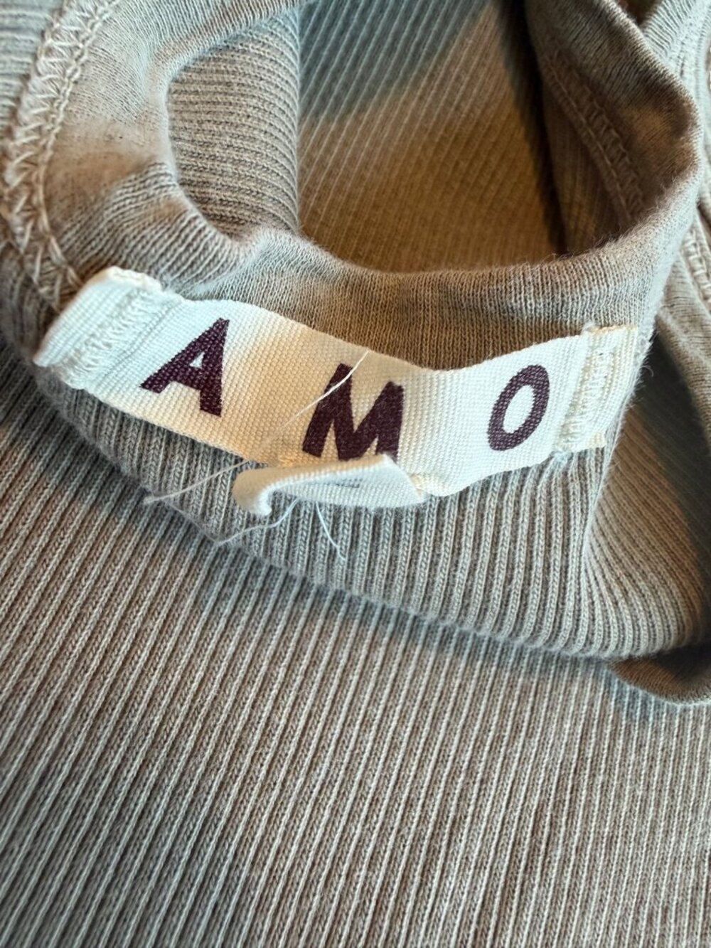 AMO Beige Ribbed Tank Top - Picture 7 of 14